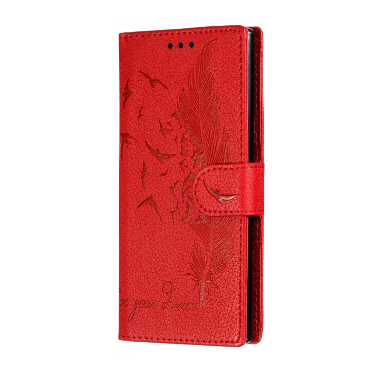 Feather Pattern Litchi Texture Horizontal Flip Leather Case with Wallet & Holder & Card Slots, For Galaxy Note 10, For Galaxy Note 10 +, For Galaxy S9, For Galaxy S9+