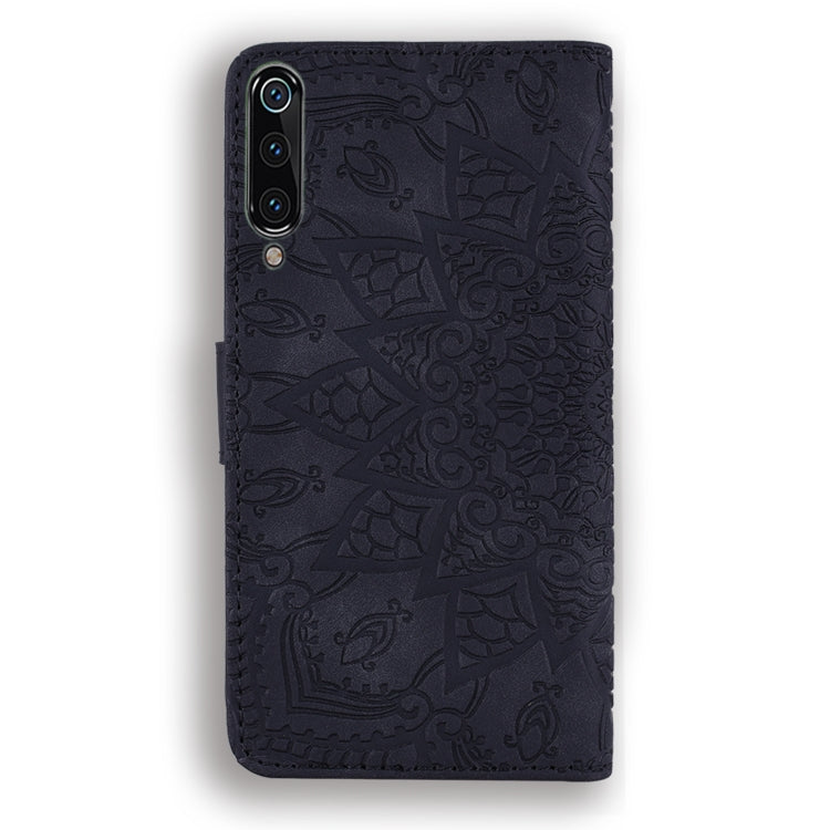 Calf Pattern Double Folding Design Embossed Leather Case with Wallet & Holder & Card Slots, for Xiaomi Mi 9
