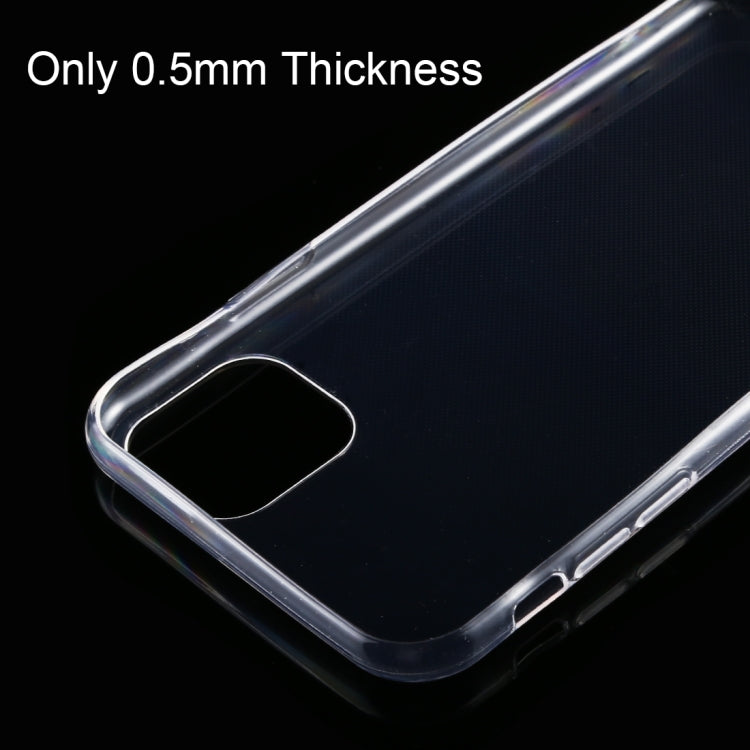 Coque de protection ultra-fine en TPU transparent de 0,5 mm pour iPhone, iPhone 11 Pro (2019), iPhone 11 (2019), iPhone 11 Pro Max (2019)