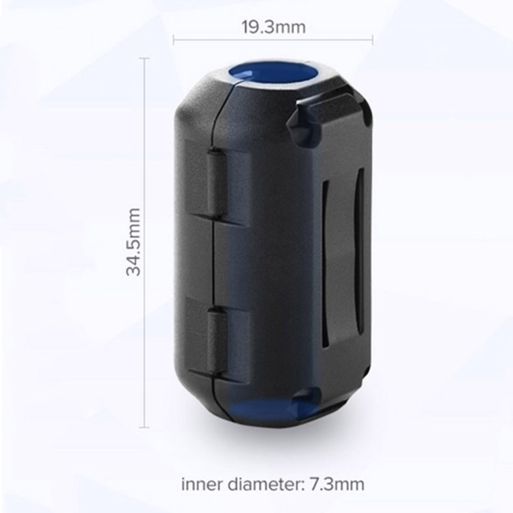 UGREEN Detachable Snap Type Filter Anti-interference Magnetic Ring for Round Audio Video Cable, Diameter: 7.3mm