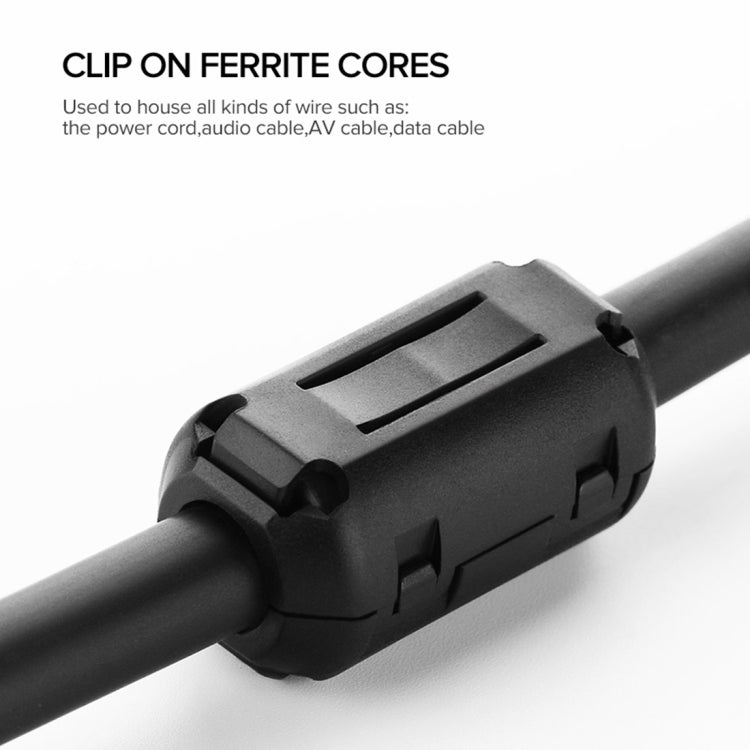 UGREEN Detachable Snap Type Filter Anti-interference Magnetic Ring for Round Audio Video Cable, Diameter: 7.3mm