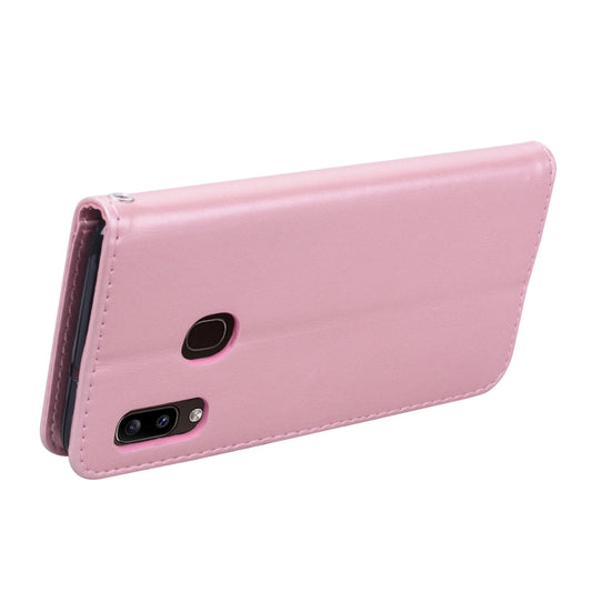 Galaxy A20e PU leather case rose print back cover with protective edges