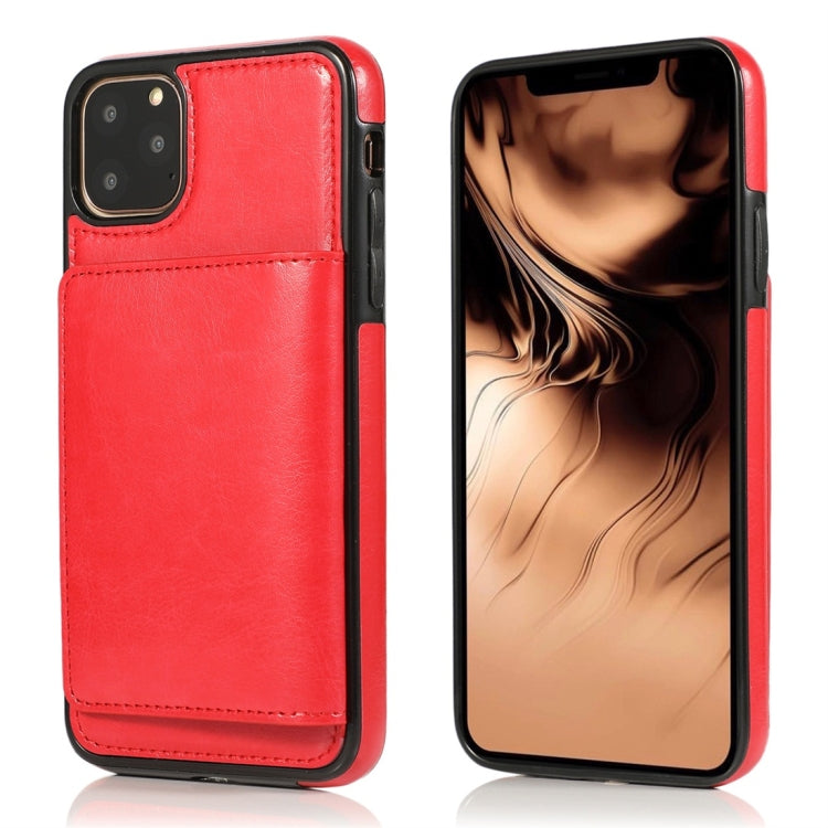 Shockproof PU + TPU Protective Case with Card Slots & Holder, For iPhone 11 Pro, For iPhone 11 Pro Max, For iPhone X / XS