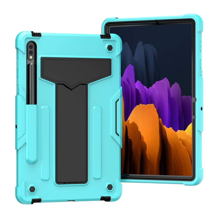T-shaped Bracket Contrast Color Shockproof PC + Silicone Protective Case, For Samsung Galaxy Tab S8 / Galaxy Tab S7 T870 / T875, For Samsung Galaxy Tab S6 Lite P610/615