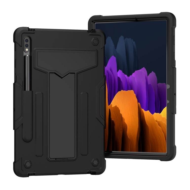 T-shaped Bracket Contrast Color Shockproof PC + Silicone Protective Case, For Samsung Galaxy Tab S8 / Galaxy Tab S7 T870 / T875, For Samsung Galaxy Tab S6 Lite P610/615