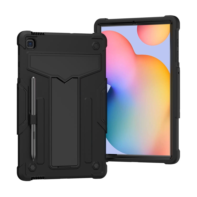 T-shaped Bracket Contrast Color Shockproof PC + Silicone Protective Case, For Samsung Galaxy Tab S8 / Galaxy Tab S7 T870 / T875, For Samsung Galaxy Tab S6 Lite P610/615