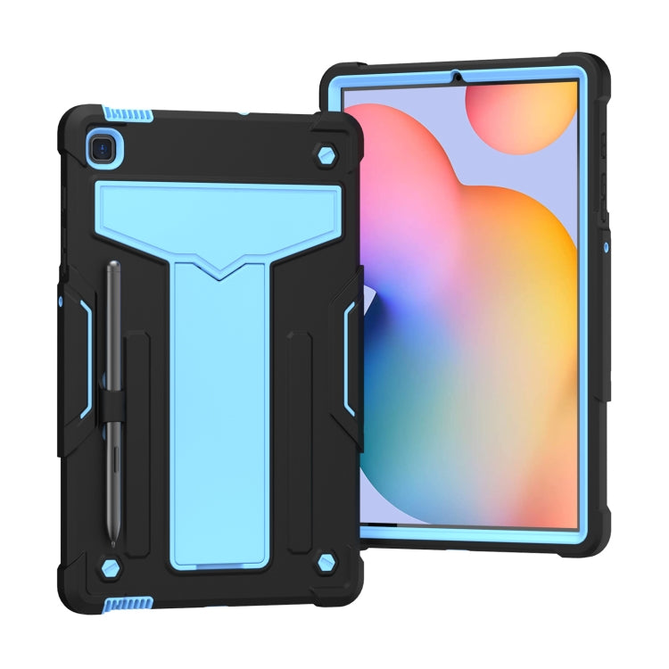 T-shaped Bracket Contrast Color Shockproof PC + Silicone Protective Case, For Samsung Galaxy Tab S8 / Galaxy Tab S7 T870 / T875, For Samsung Galaxy Tab S6 Lite P610/615