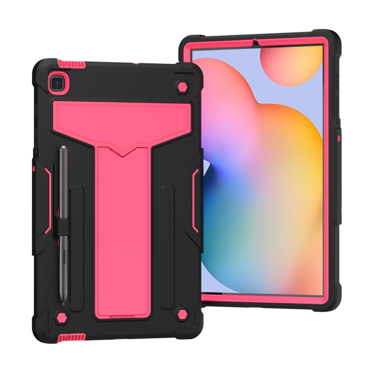 T-shaped Bracket Contrast Color Shockproof PC + Silicone Protective Case, For Samsung Galaxy Tab S8 / Galaxy Tab S7 T870 / T875, For Samsung Galaxy Tab S6 Lite P610/615