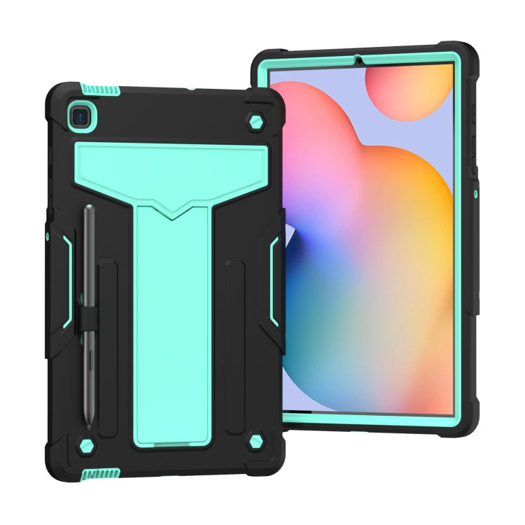 T-shaped Bracket Contrast Color Shockproof PC + Silicone Protective Case, For Samsung Galaxy Tab S8 / Galaxy Tab S7 T870 / T875, For Samsung Galaxy Tab S6 Lite P610/615