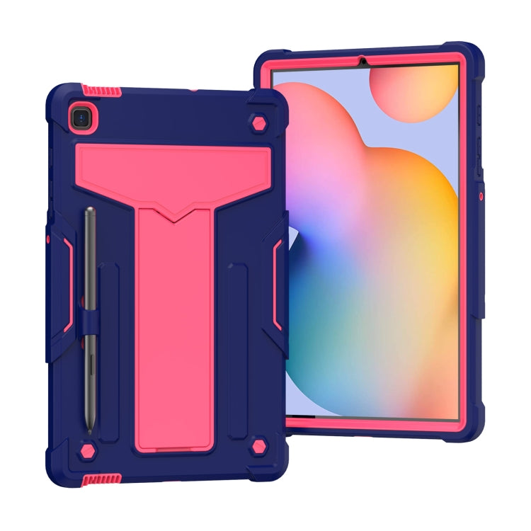 T-shaped Bracket Contrast Color Shockproof PC + Silicone Protective Case, For Samsung Galaxy Tab S8 / Galaxy Tab S7 T870 / T875, For Samsung Galaxy Tab S6 Lite P610/615