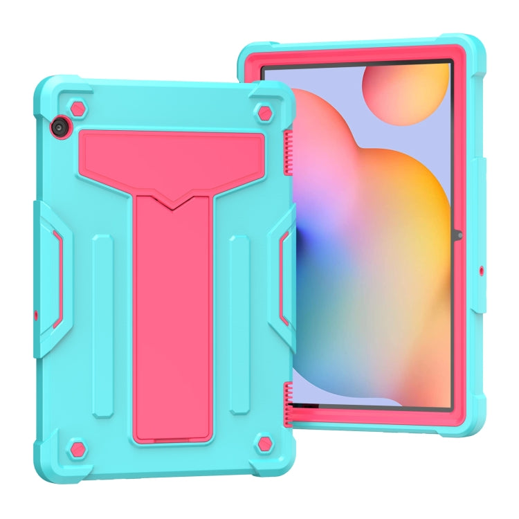 T-shaped Bracket Contrast Color Shockproof PC + Silicone Protective Case, For Huawei MatePad T8, For Huawei MediaPad T5
