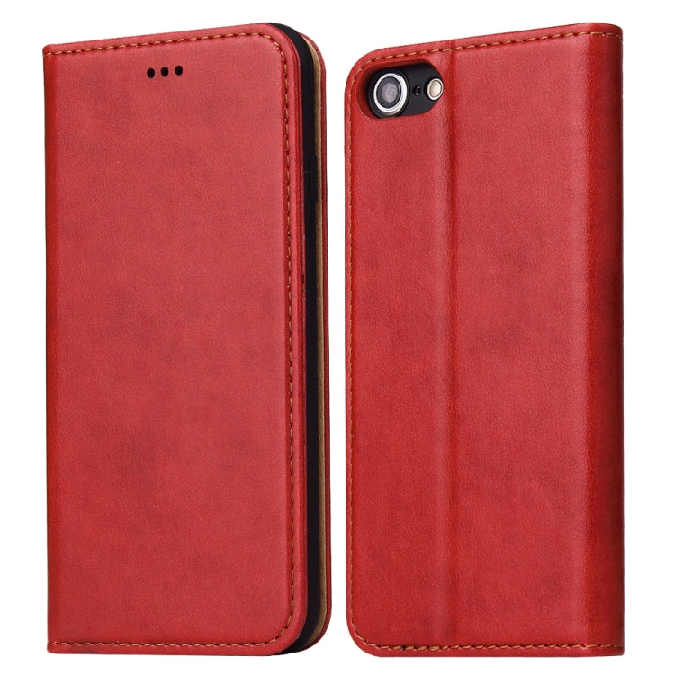 Fierre Shann PU Genuine Leather Texture Horizontal Flip Leather Case with Holder & Card Slots & Wallet For iPhone 8 / 7 / SE 2020, For iPhone 8 / 7 / SE 2022 / SE 2020