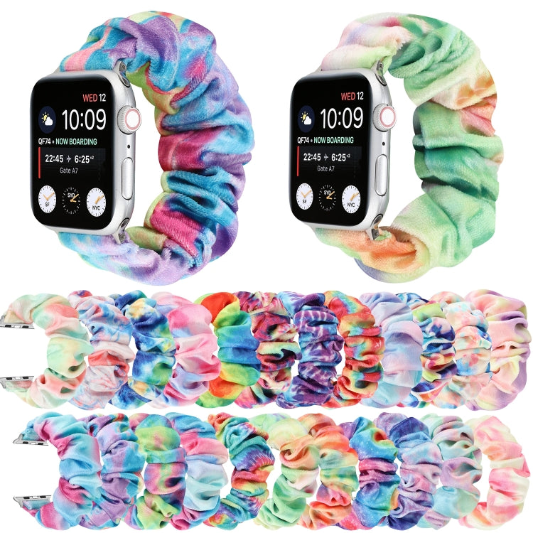 Flannel Hair Ring Replacement Strap Watchband, For Apple Watch Ultra 49mm / Series 8&7 45mm / SE 2&6&SE&5&4 44mm / 3&2&1 42mm, For Apple Watch Series 7 45mm / 6 & SE & 5 & 4 44mm / 3 & 2 & 1 42mm