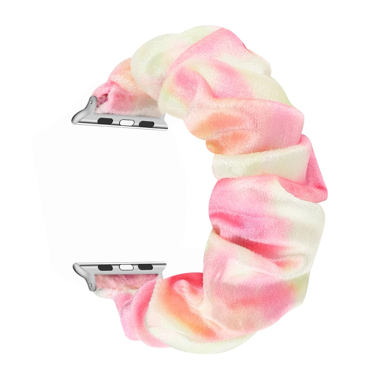 Flannel Hair Ring Replacement Strap Watchband, For Apple Watch Series 8&7 41mm / SE 2&6&SE&5&4 40mm / 3&2&1 38mm, For Apple Watch Series 7 41mm / 6 & SE & 5 & 4 40mm / 3 & 2 & 1 38mm
