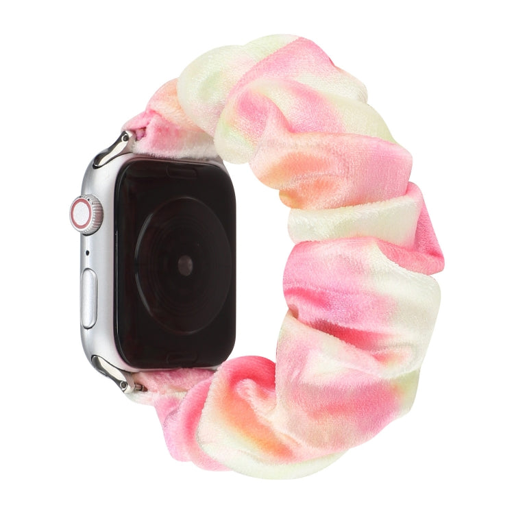 Flannel Hair Ring Replacement Strap Watchband, For Apple Watch Series 8&7 41mm / SE 2&6&SE&5&4 40mm / 3&2&1 38mm, For Apple Watch Series 7 41mm / 6 & SE & 5 & 4 40mm / 3 & 2 & 1 38mm
