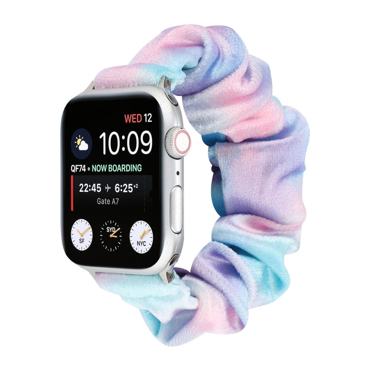 Flannel Hair Ring Replacement Strap Watchband, For Apple Watch Series 8&7 41mm / SE 2&6&SE&5&4 40mm / 3&2&1 38mm, For Apple Watch Series 7 41mm / 6 & SE & 5 & 4 40mm / 3 & 2 & 1 38mm