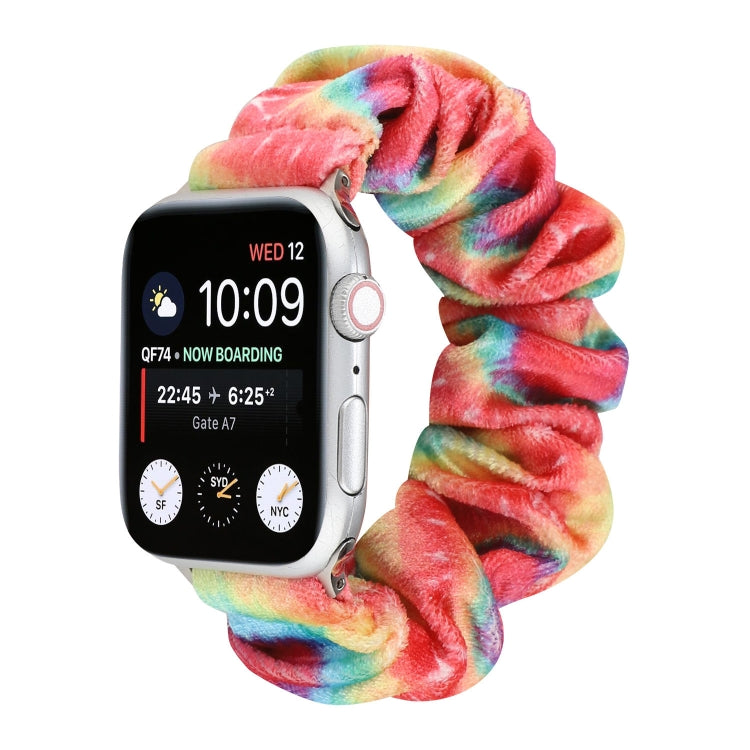 Flannel Hair Ring Replacement Strap Watchband, For Apple Watch Series 8&7 41mm / SE 2&6&SE&5&4 40mm / 3&2&1 38mm, For Apple Watch Series 7 41mm / 6 & SE & 5 & 4 40mm / 3 & 2 & 1 38mm
