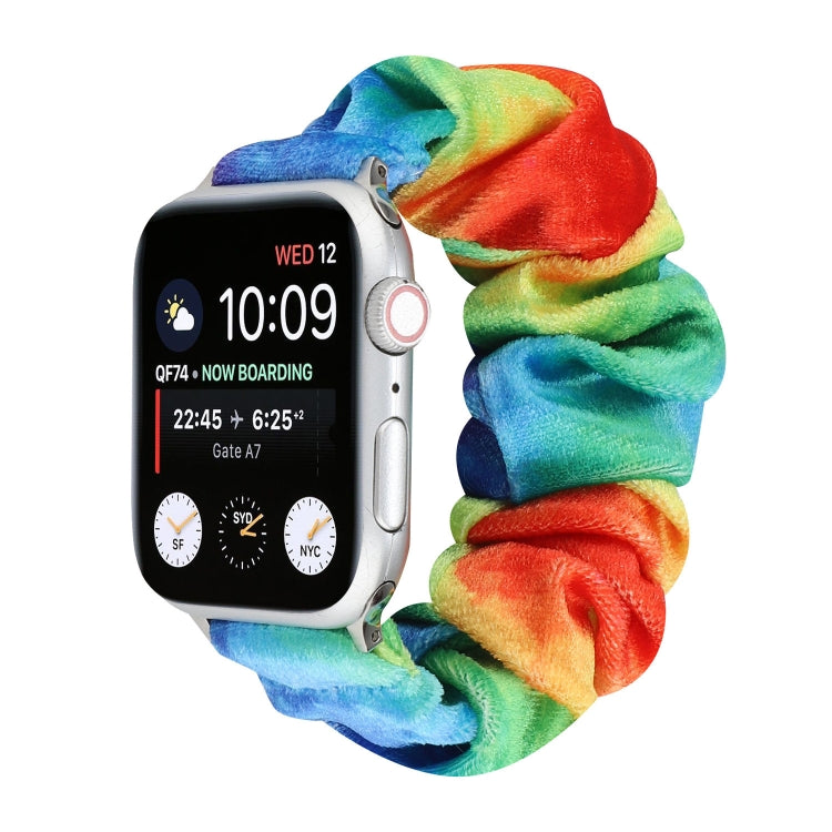 Flannel Hair Ring Replacement Strap Watchband, For Apple Watch Series 8&7 41mm / SE 2&6&SE&5&4 40mm / 3&2&1 38mm, For Apple Watch Series 7 41mm / 6 & SE & 5 & 4 40mm / 3 & 2 & 1 38mm