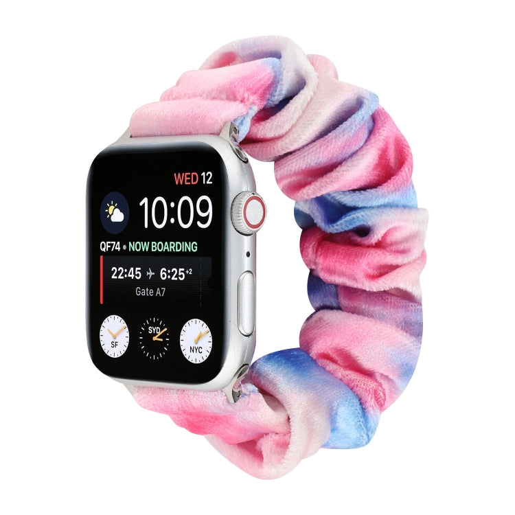 Flannel Hair Ring Replacement Strap Watchband, For Apple Watch Series 8&7 41mm / SE 2&6&SE&5&4 40mm / 3&2&1 38mm, For Apple Watch Series 7 41mm / 6 & SE & 5 & 4 40mm / 3 & 2 & 1 38mm