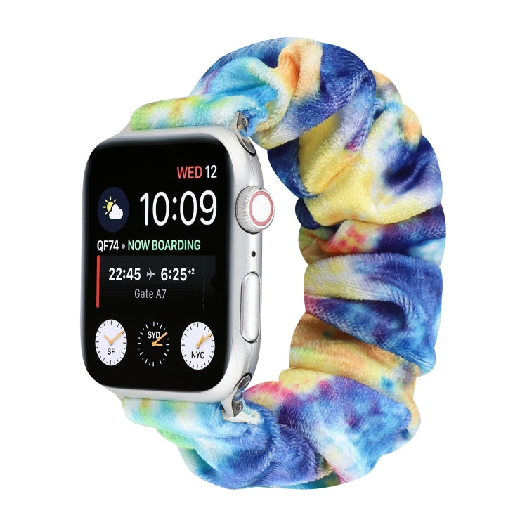 Flannel Hair Ring Replacement Strap Watchband, For Apple Watch Series 8&7 41mm / SE 2&6&SE&5&4 40mm / 3&2&1 38mm, For Apple Watch Series 7 41mm / 6 & SE & 5 & 4 40mm / 3 & 2 & 1 38mm