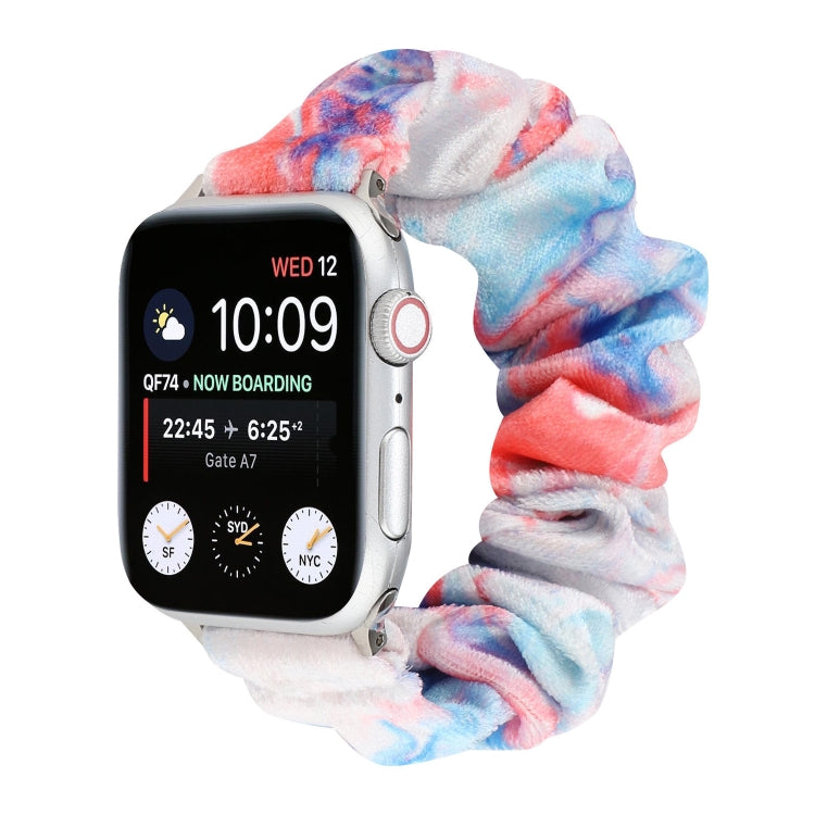 Flannel Hair Ring Replacement Strap Watchband, For Apple Watch Series 8&7 41mm / SE 2&6&SE&5&4 40mm / 3&2&1 38mm, For Apple Watch Series 7 41mm / 6 & SE & 5 & 4 40mm / 3 & 2 & 1 38mm