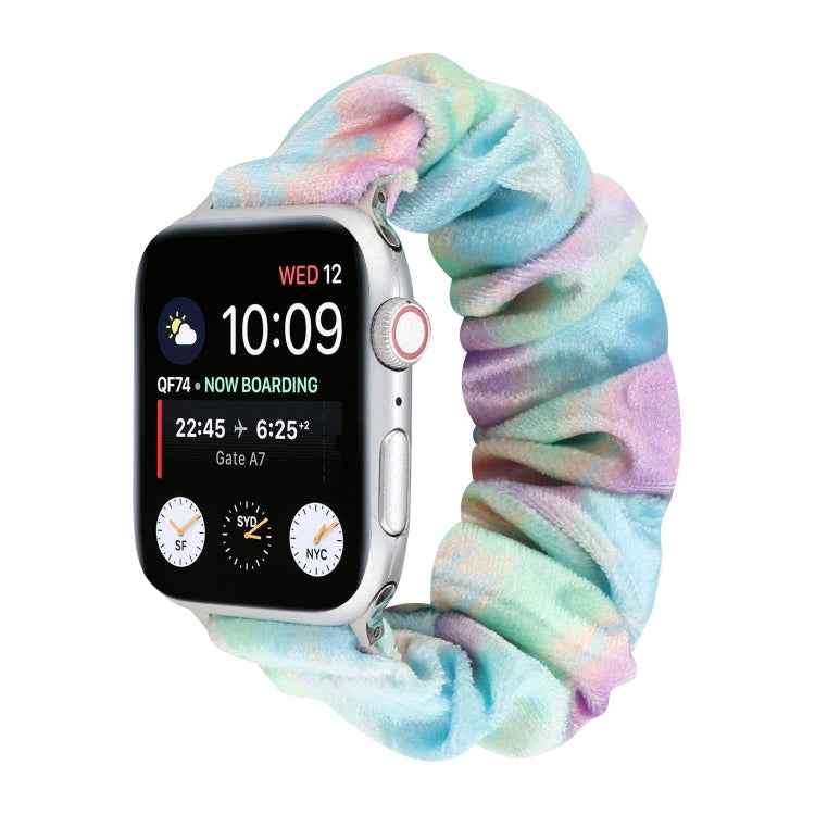 Flannel Hair Ring Replacement Strap Watchband, For Apple Watch Series 8&7 41mm / SE 2&6&SE&5&4 40mm / 3&2&1 38mm, For Apple Watch Series 7 41mm / 6 & SE & 5 & 4 40mm / 3 & 2 & 1 38mm
