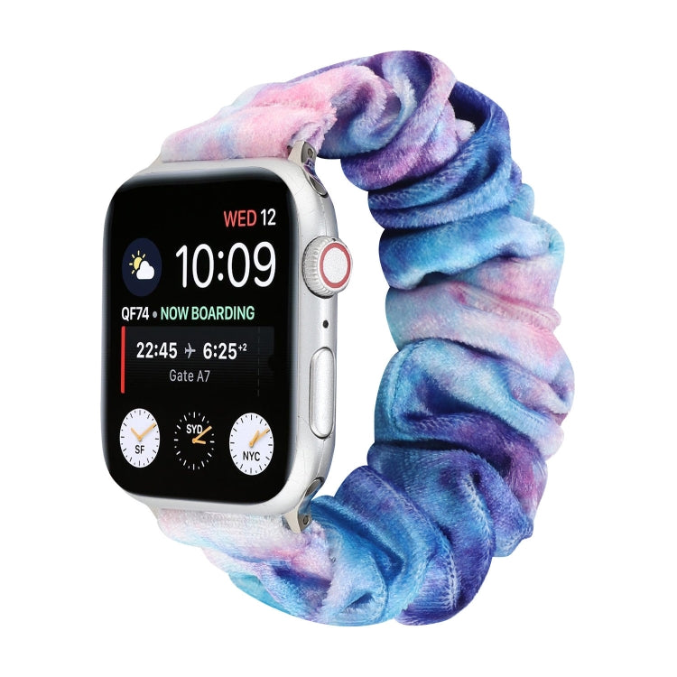 Flannel Hair Ring Replacement Strap Watchband, For Apple Watch Series 8&7 41mm / SE 2&6&SE&5&4 40mm / 3&2&1 38mm, For Apple Watch Series 7 41mm / 6 & SE & 5 & 4 40mm / 3 & 2 & 1 38mm