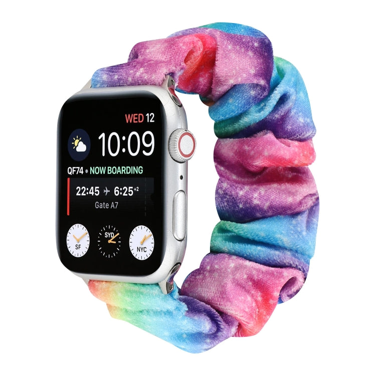 Flannel Hair Ring Replacement Strap Watchband, For Apple Watch Series 8&7 41mm / SE 2&6&SE&5&4 40mm / 3&2&1 38mm, For Apple Watch Series 7 41mm / 6 & SE & 5 & 4 40mm / 3 & 2 & 1 38mm