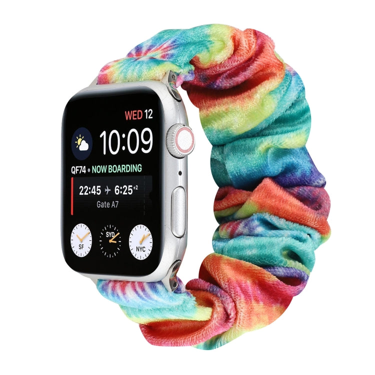 Flannel Hair Ring Replacement Strap Watchband, For Apple Watch Series 8&7 41mm / SE 2&6&SE&5&4 40mm / 3&2&1 38mm, For Apple Watch Series 7 41mm / 6 & SE & 5 & 4 40mm / 3 & 2 & 1 38mm
