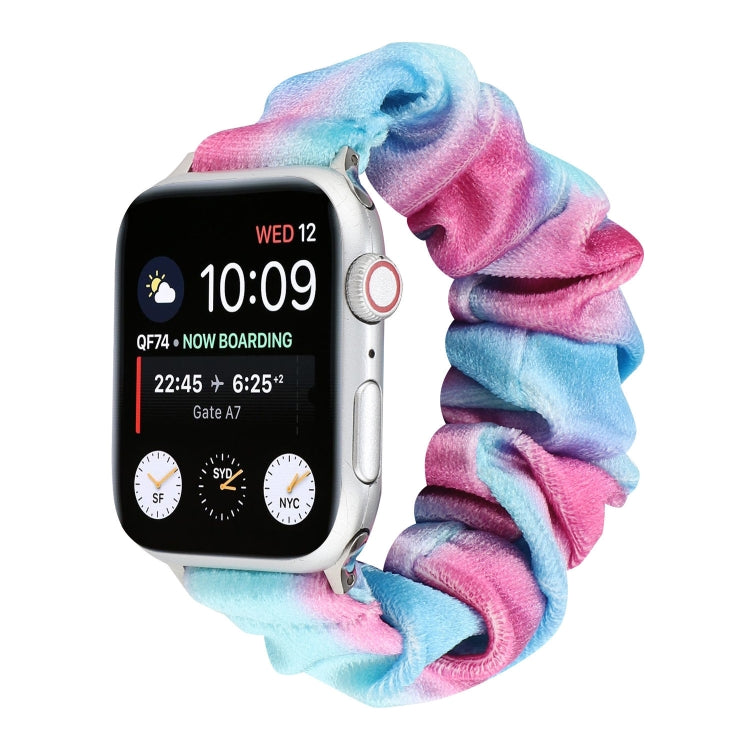 Flannel Hair Ring Replacement Strap Watchband, For Apple Watch Series 8&7 41mm / SE 2&6&SE&5&4 40mm / 3&2&1 38mm, For Apple Watch Series 7 41mm / 6 & SE & 5 & 4 40mm / 3 & 2 & 1 38mm