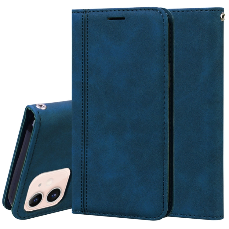 Frosted Business Magnetic Horizontal Flip PU Leather Case with Holder & Card Slot & Lanyard