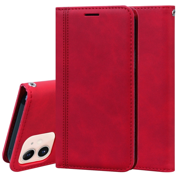 Frosted Business Magnetic Horizontal Flip PU Leather Case with Holder & Card Slot & Lanyard