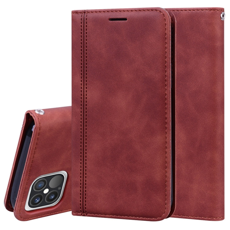 Frosted Business Magnetic Horizontal Flip PU Leather Case with Holder & Card Slot & Lanyard