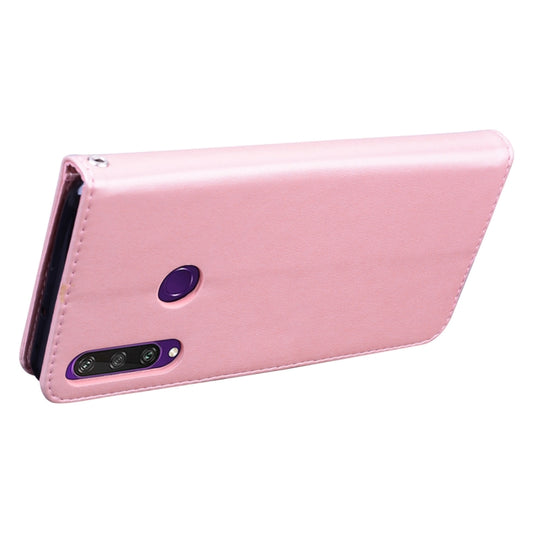 Rose-detailed flip case for Huawei Y6p and Honor 9X Lite with functional card holders