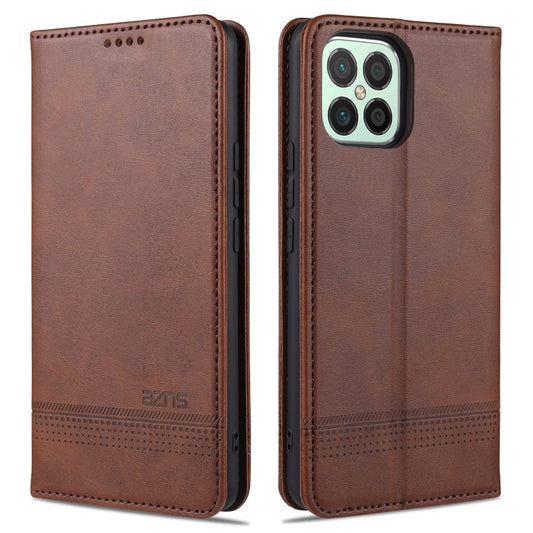 AZNS magnetic leather flip case for vivo Y73s S7e with card slots and stand holder