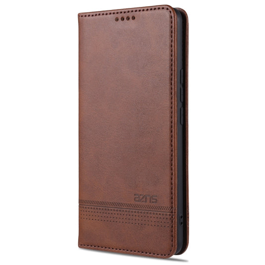 Calf texture horizontal wallet case vivo Y3s Y17 with magnetic closure and cards