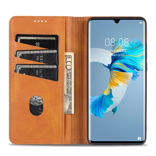 Magnetic card wallet case for vivo Y73s S7e with horizontal texture leather