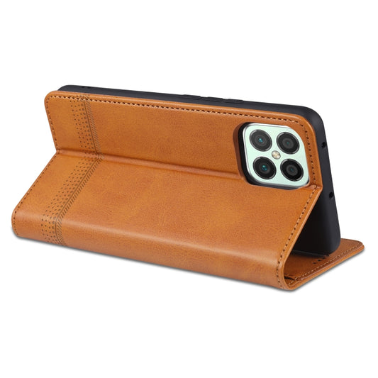 AZNS vivo Y3s Y17 leather flip case with stand function and card storage slots