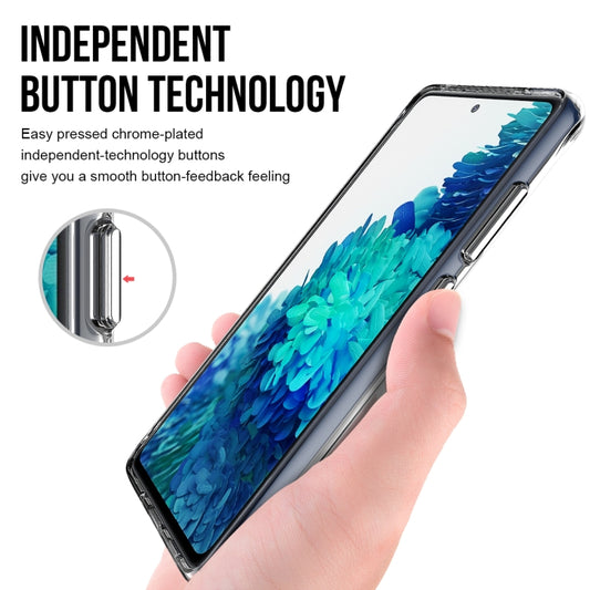 Samsung Galaxy A10 A20e phone in transparent scratchproof TPU acrylic case