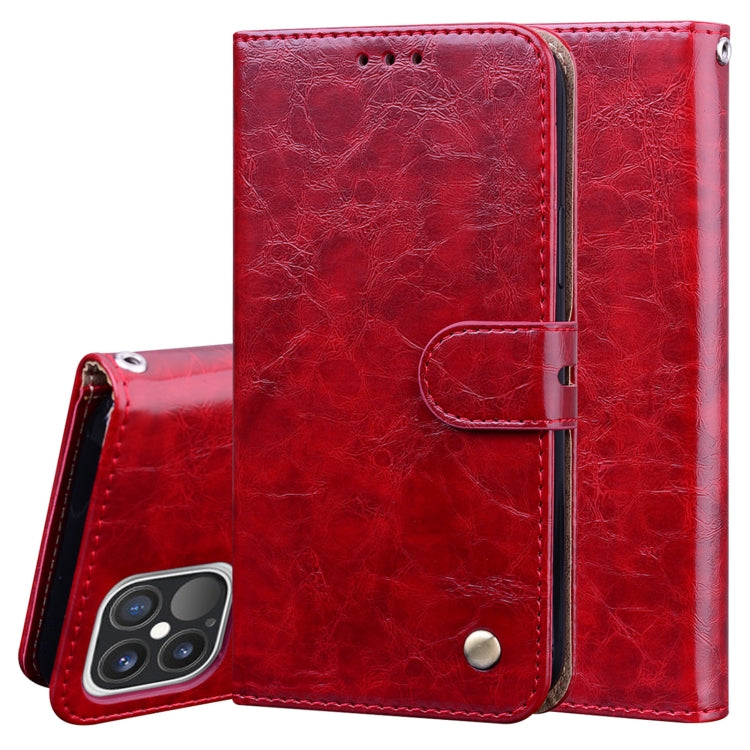 Business Style Oil Wax Texture Horizontal Flip Leather Case for iPhone XR, with Holder & Card Slots & Wallet, For iPhone 12 / 12 Pro, For iPhone 12 Pro Max