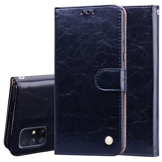 Business oil wax leather flip case for Samsung Galaxy M51 A01 Core A21s S20 FE with card slots