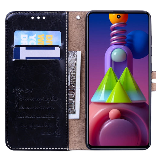 Samsung Galaxy A21s leather case showing interior card holder and cash pocket detail