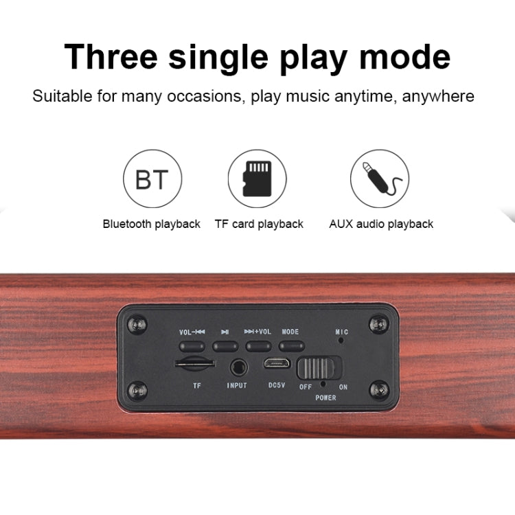 D10 Bluetooth 4.2 Portable Wooden Handheld Bluetooth Speaker, D10(Red Wood Texture)