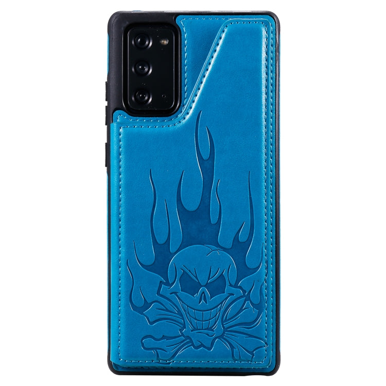 Skull Head Embossing Pattern Shockproof Protective Case with Holder & Card Slots & Wallet, For Samsung Galaxy Note20, For Samsung Galaxy Note20 Ultra