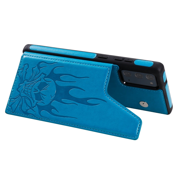 Skull Head Embossing Pattern Shockproof Protective Case with Holder & Card Slots & Wallet, For Samsung Galaxy Note20, For Samsung Galaxy Note20 Ultra