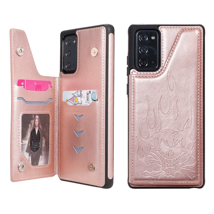 Skull Head Embossing Pattern Shockproof Protective Case with Holder & Card Slots & Wallet, For Samsung Galaxy Note20, For Samsung Galaxy Note20 Ultra