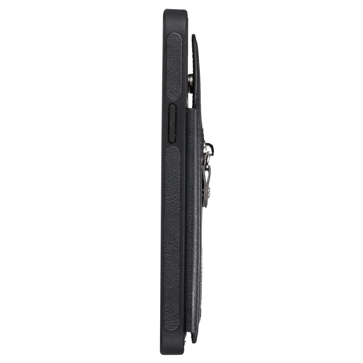 Solid Color Double Buckle Zipper Shockproof Protective Case, For iPhone 12 Pro Max