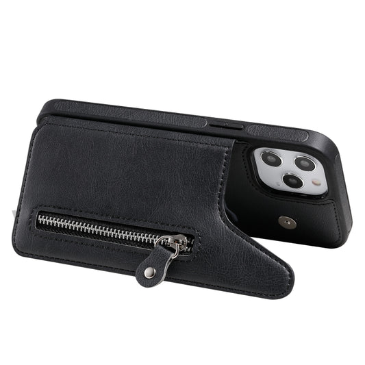 iPhone 12 Pro Max in rugged double buckle zipper protective case, front view