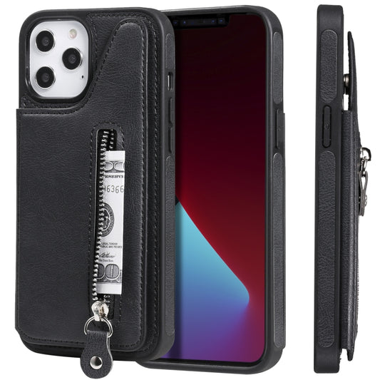 Solid color double buckle zipper shockproof protective case for iPhone 12 Pro Max
