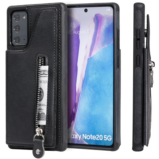 Solid color double buckle zipper shockproof protective case for Galaxy Note20 and Note20 Ultra